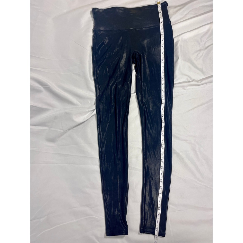 SPANX Faux Leather Leggings Size Small Black High Waisted - Picture 6 of 6